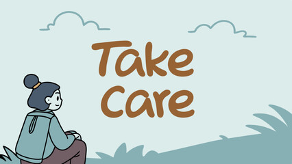 Fototapeta premium Text take care