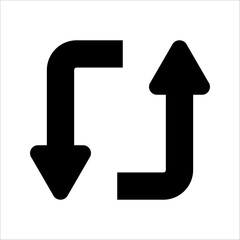 MClip art: two-way gradient stylish arrow expressing repetition business simple