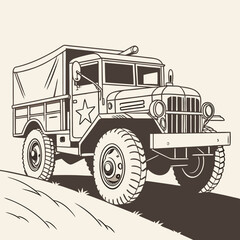 vector-drawing-of-a-military-cargo-truck--rugged--.svg