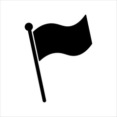 Flag vector icon. Graphic symbol for your design, logo. Gray glyph on white background. Isolated sign.