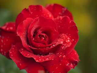 red rose with water droplets