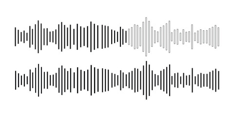 Sound wave collection for music. Audio Waves Logo Vector. audio signal icon. sound waves symbol. music pulse sign. Record interface icons.
