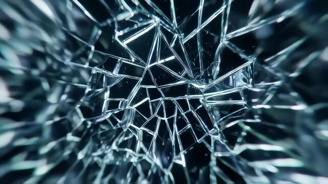 360 view of shattered mirror reflecting surreal world