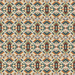 American tribal ethnic native pattern seamless.Traditional Navajo,Aztec,Apache,Southwest and Mexican style fabric pattern.Abstract vector motif pattern.For fabric,clothing,blanket,woven,wrap,decorate.