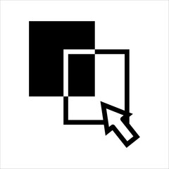 paint selection icon on black and white background. Simple element illustration from Shapes concept. paint selection icon symbol design.