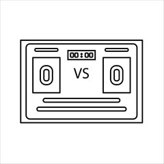 Football scoreboard icon. Simple illustration of football scoreboard vector icon for web