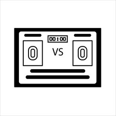 Football scoreboard icon. Simple illustration of football scoreboard vector icon for web