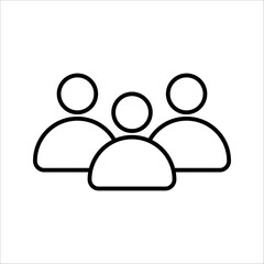 Group of people, team icon. Three people icon, or users. Icons for group activities and teamwork. EPS 10. Vector illustration