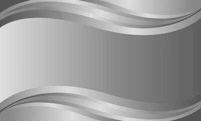 Elegant abstract silver luxury wave background. Metallic design wallpaper. Suitable for templates, banners, covers, sales, business, events, awards, websites, pages, and more