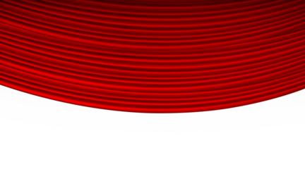 Red theater stage curtain. Velvet curtain for movie, concert or theater scene. PNG transparent.