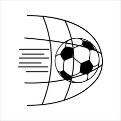 Goal icon with the ball going into the goal net