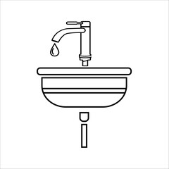 Sink Icon Glyph Icon Design For Personal And Commercial Use