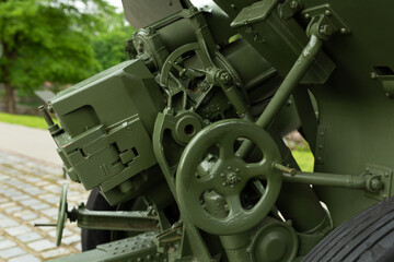 Details of the Military Cannon. Artillery from World War II