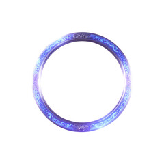 Glowing Purple and Blue Ornate Circular Frame