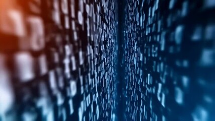 futuristic binary code stream with digital data, virtual space and technology motion background, ideal for digital and modern presentations - Powered by Adobe