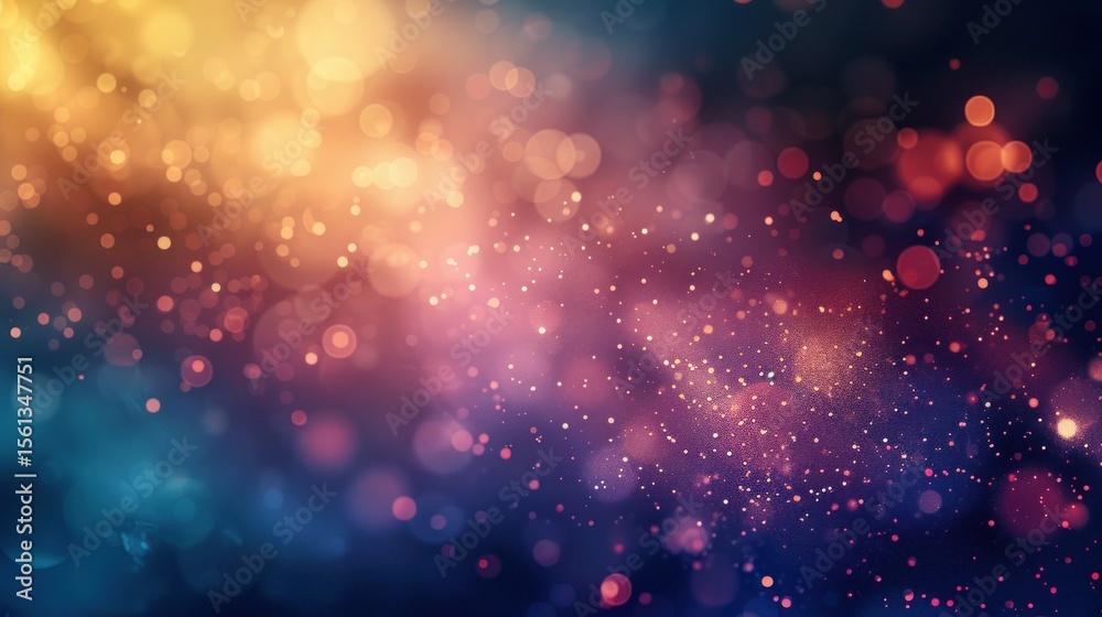 Poster soft light abstract background with glowing elements and bokeh