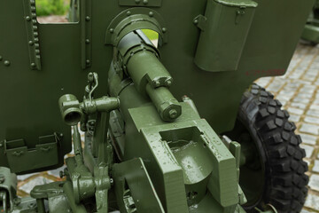 Details of the Military Cannon. Artillery from World War II