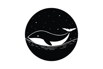 Whale gracefully swimming through a vibrant ocean under the sea