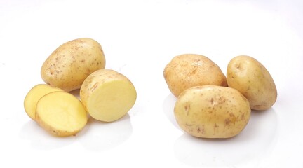 Kentang. Potatoes are a type of tuber that is rich in nutrients and has various health benefits.. Potato isolated