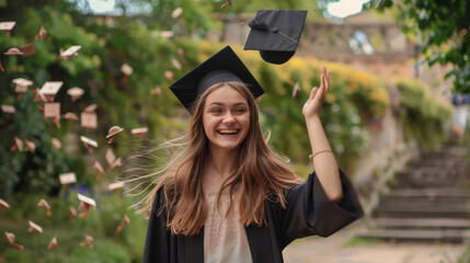 young students celebrating their graduation day