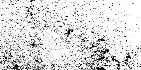 Distress urban overlay spotted concrete grain surface grainy noise rust wall grunge black splatter and white background. damaged chalk crack rough ink wall texture.	