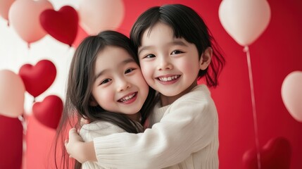 Happy Daughter and Sons in studio,Smiling Little Kids,Studio Shot,Sibling,boy and girl,children concept,space for text.