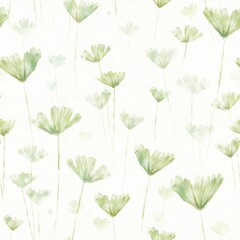 Botanical background, seamless pattern watercolor leaf graphic