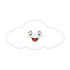 cloud playful face cartoon cute
