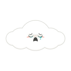cloud crying face cartoon cute