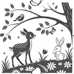 Abstract geometric composition with bold color accents and text elements