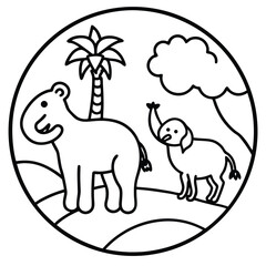 Abstract geometric pattern with vibrant color accents and text elements