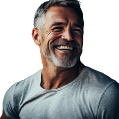portrait of a man on transparent png background