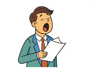 Man Delivers Speech: An illustration of a confident man, passionately delivering a speech, captivates the attention of viewers through vivid visual storytelling.