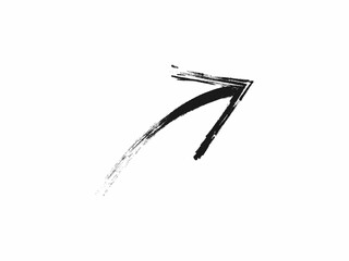 A dynamic, hand-drawn arrow graphic with textured brushstrokes.