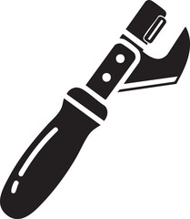 Wrench and screwdriver with knife and fork vector illustration on white background