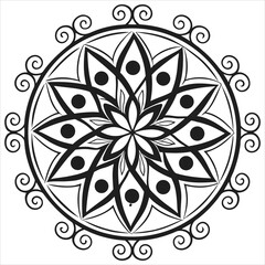  Vector doodle mandala . Ornamental luxury mandala Mandala Line Illustration . various mandala . Mandala Pattern Designs . Henna mandala. Mehndi style. Decorative pattern in oriental style.