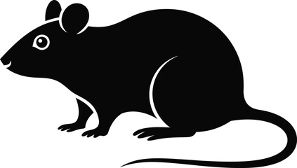 Obraz premium Sleek Mouse Silhouette: Ideal for Pest Control, Animal Graphics, and More
