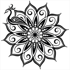 Vector doodle mandala . Ornamental luxury mandala Mandala Line Illustration . various mandala . Mandala Pattern Designs . Henna mandala. Mehndi style. Decorative pattern in oriental style.