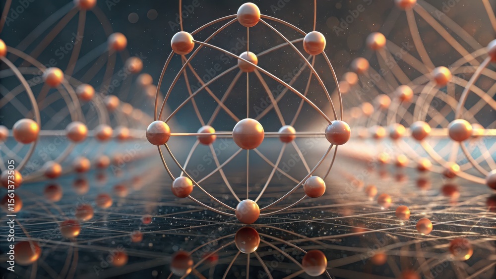 Aufkleber Controlled Particle Paths Over Reflective Surface in Gigapixel Quality