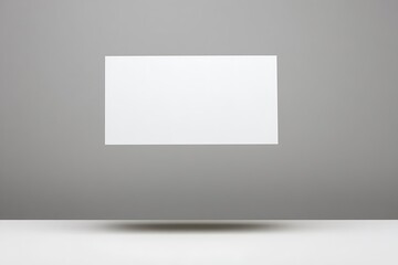 Blank white rectangle on gray background