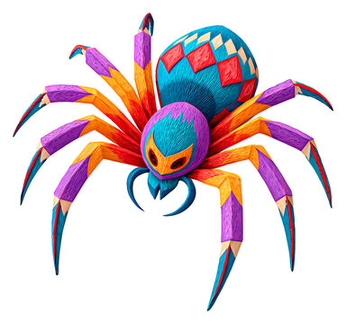 Halloween Zombie Spider - Vibrant Colorful Spider