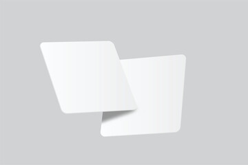 Social media post mockup template design floating isolated on background. Mobile app page ideas for portfolios, client presentations, and social media strategies, carousel stories feed. Vector
