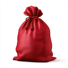 Vibrant Red Gift Bag for Festive Season , white background cut out PNG