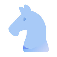 Simple illustration of a horse. Icon 
vector. Chinese zodiac. Year of the horse. Pony. Horse racing.