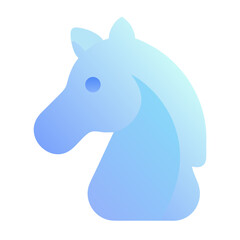 Simple illustration of a horse. Icon 
vector. Chinese zodiac. Year of the horse. Pony. Horse racing.