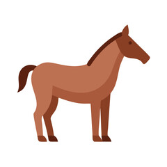 Simple illustration of a horse. Icon 
vector. Chinese zodiac. Year of the horse. Pony. Horse racing.
