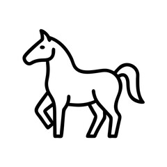 Simple illustration of a horse. Icon 
vector. Chinese zodiac. Year of the horse. Pony. Horse racing.