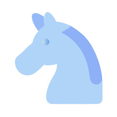Simple illustration of a horse. Icon 
vector. Chinese zodiac. Year of the horse. Pony. Horse racing.