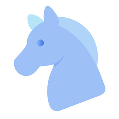 Simple illustration of a horse. Icon 
vector. Chinese zodiac. Year of the horse. Pony. Horse racing.