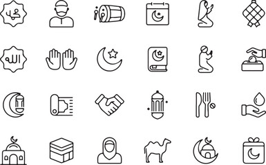People and Medical Health Line Icons Set – Doctor, Nurse, Handshake, Injection, Patient, Care, Health, Medical, Hospital, Thin Line, Treatment, Outline, Icon, Clinic, Medicine

